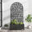 Arch Metal Planter Box with Trellis with Wheels-1472299982