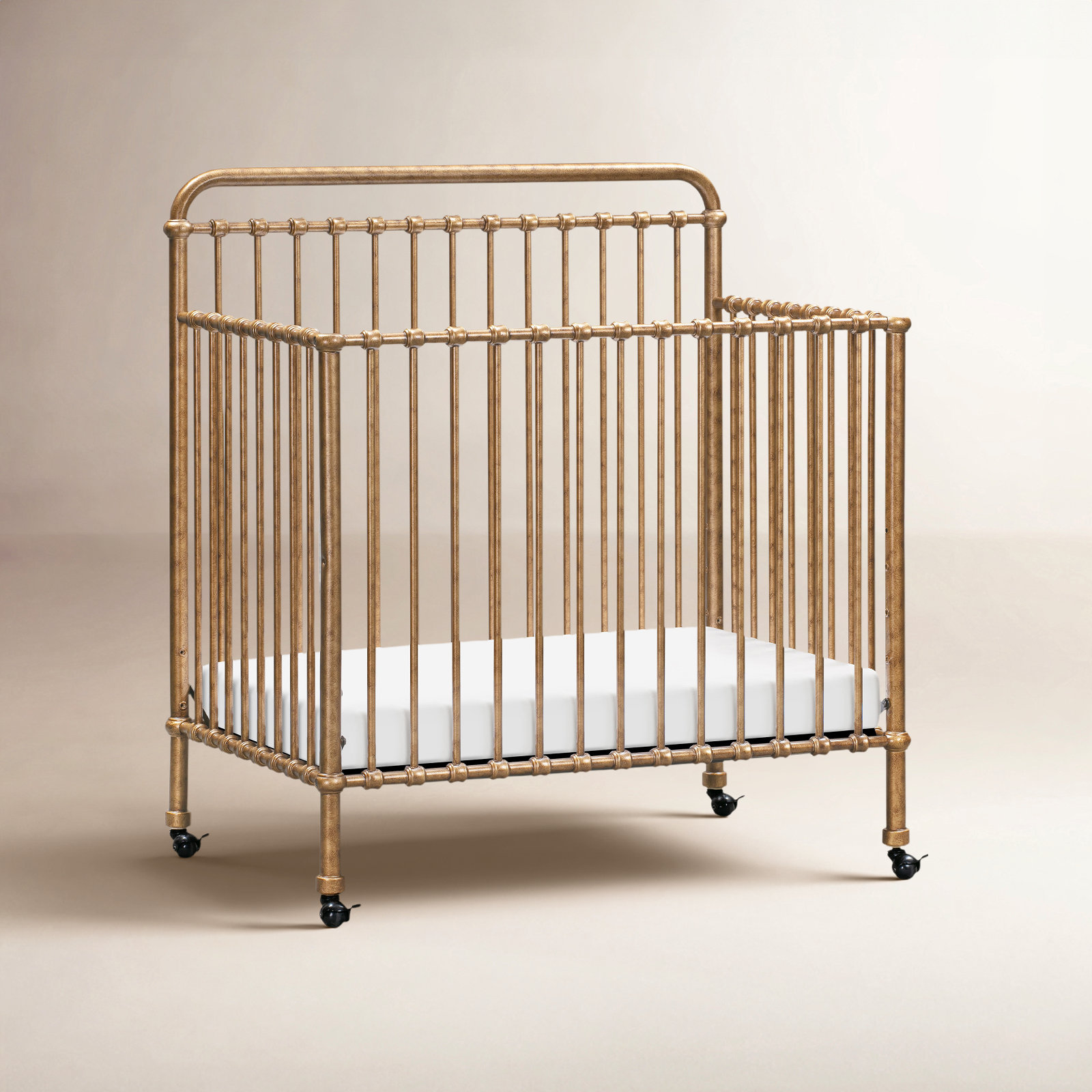 Winston Iron 4-in-1 Convertible Crib, Vintage Gold