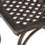 Table d'extérieur en aluminium coulé Kd de 2 à 18 po avec bordure moulée et tables de bout tissées pour patio H 2 pièces