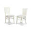 L'ensemble de table de cuisine 5 pièces pour 4 personnes comprend une table de salle à manger ronde avec Dropleaf et 4 chaises en lin, blanc lin-400042982-400042981-400042978