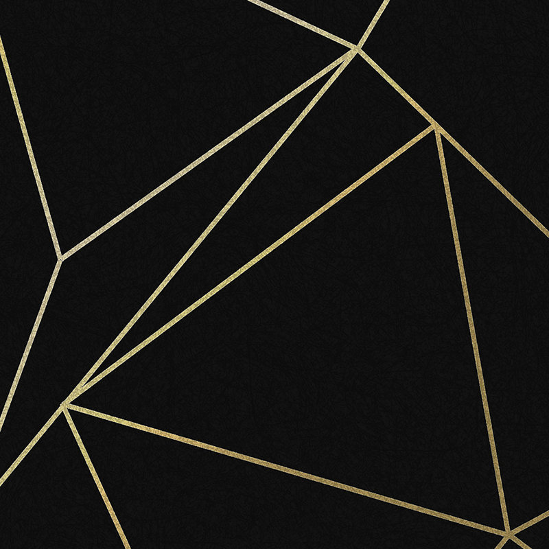 Geometric Metallic Wallpaper Double Roll, Black