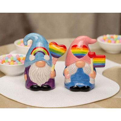 Rainbow Gnome Salt And Pepper
