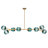 Kaynen 8- Light Modern Sputnik Glass Chandelier With Gradient Glass Globes-238760563-238760561