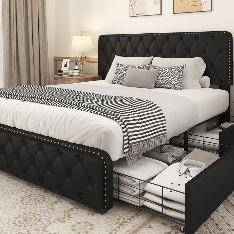 Queen Storage Bed, Black