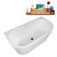 Baignoire autoportante et plateau 58,5 "avec drain interne Streamline-101698014