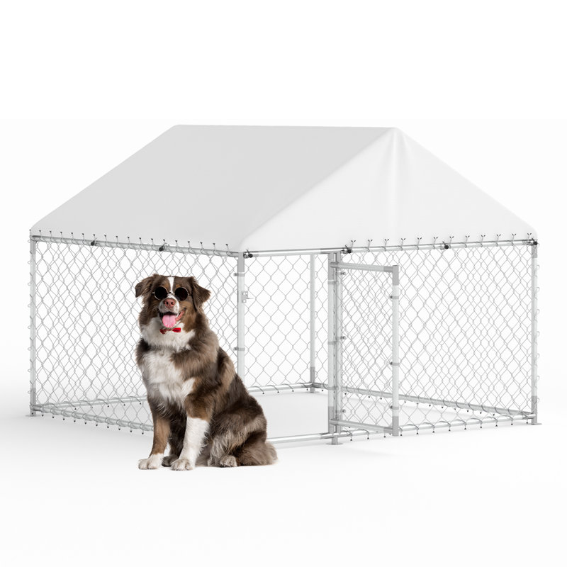 Enclos d'exercice 63 po H 1 panneau avec porte pour animaux