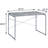 Industrial Desk Arrangement, Rectangular Robust Wooden Top Stable Metal Sled Base Unit Inspired Writing Formation Desktop Component-719781747