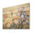 Beige An Blue Minimalism Irises Serenity Blooms - Irises Wood Wall Art On Natural Pine Wood-101402702