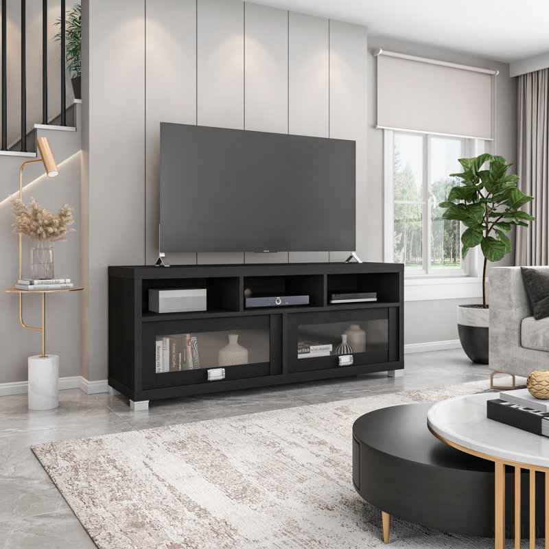 Meuble télé pour téléviseur de 65 po ou moins, Black