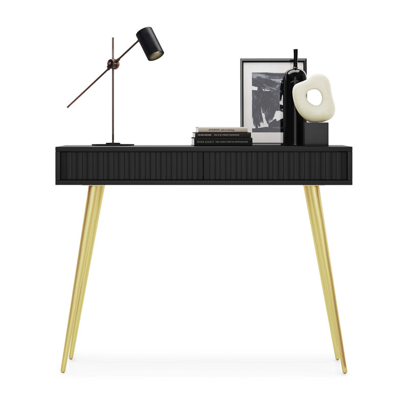 Stobie Dressing Table, Black/Gold
