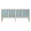 Console blanc perle et argent scintillant