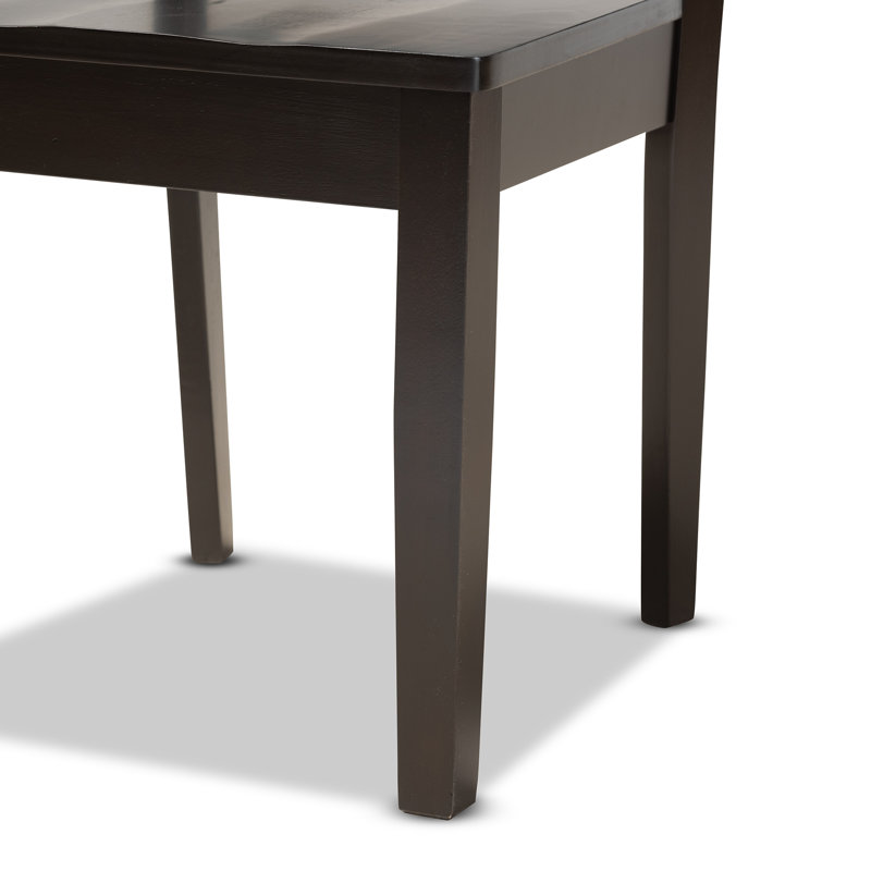 Arashel 17.7'' H Solid Wood Side Chair, Dark Brown, Dark Brown