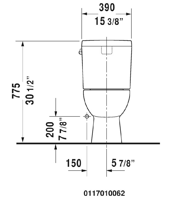 Bol de toilette 1,28 gpf D-Code