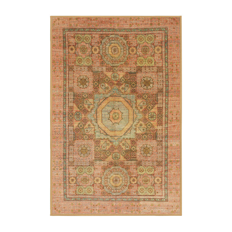Tapis 100% abstrait lavable à la machine 1954, Rectangle 8 pi x 10 pi