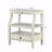 Antique White Nightstand with Pull-Out Tray and Storage Drawer