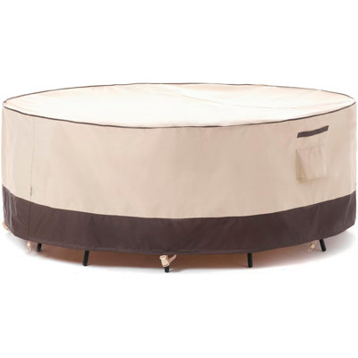 Premium Waterproof Outdoor Patio Round Table Cover: Latest Rip-Stop Fabric, 3-Year Warranty