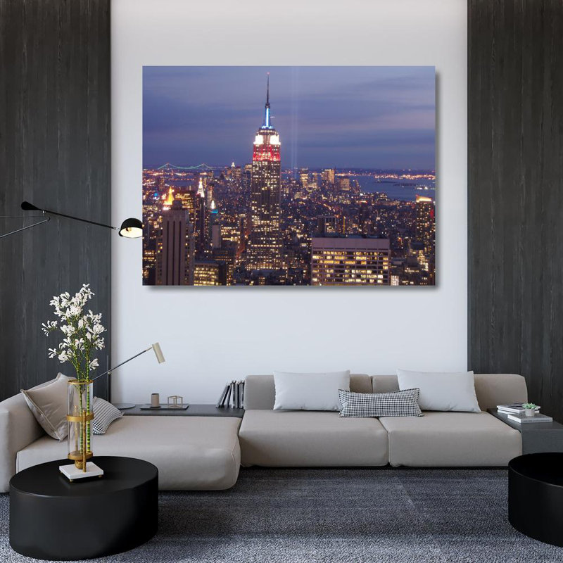 New York City Empire State Building, H 36 po x l 48 po