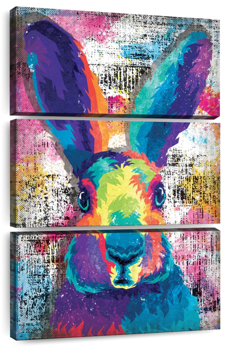 Rosalind Wheeler Colorful Rabbit Face | Wayfair