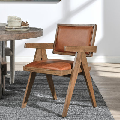 Chaise avec accoudoirs à dossier rembourré Dolton