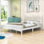 Lit plateforme rétro en bois avec tête de lit en forme de gourde-486296560-490590130