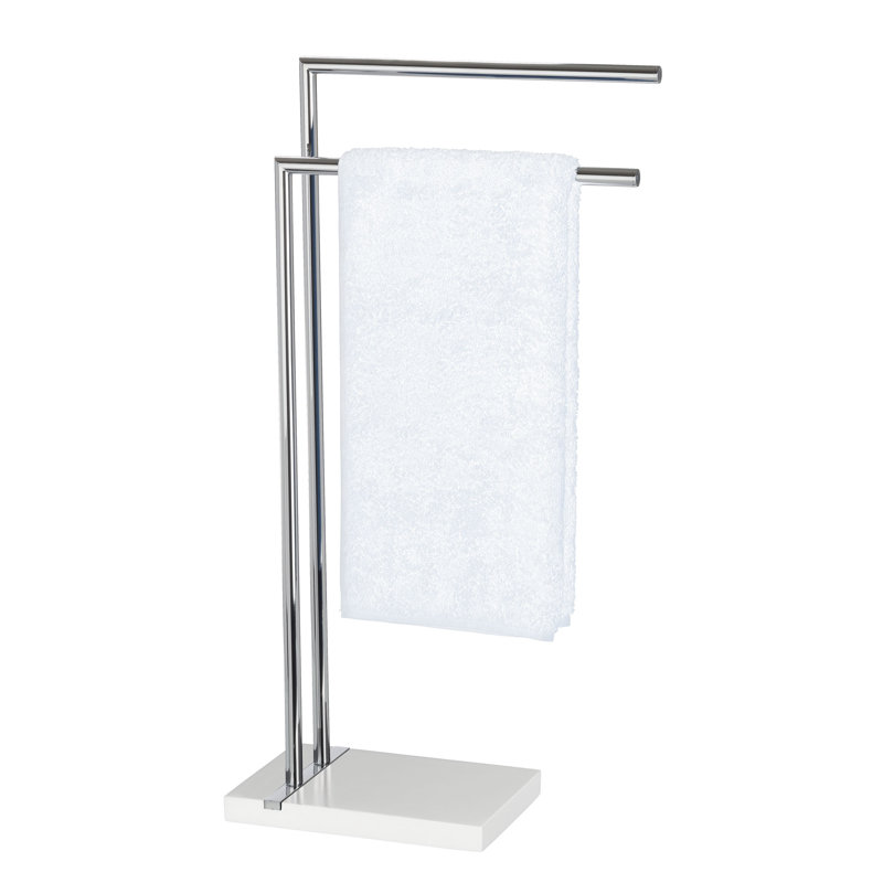 Noble 45.5 cm L 2 - Bar Freestanding Towel Stand, White