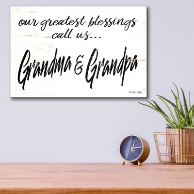 'Grandma & Grandpa' by Cindy Jacobs, Acrylic Glass Wall Art