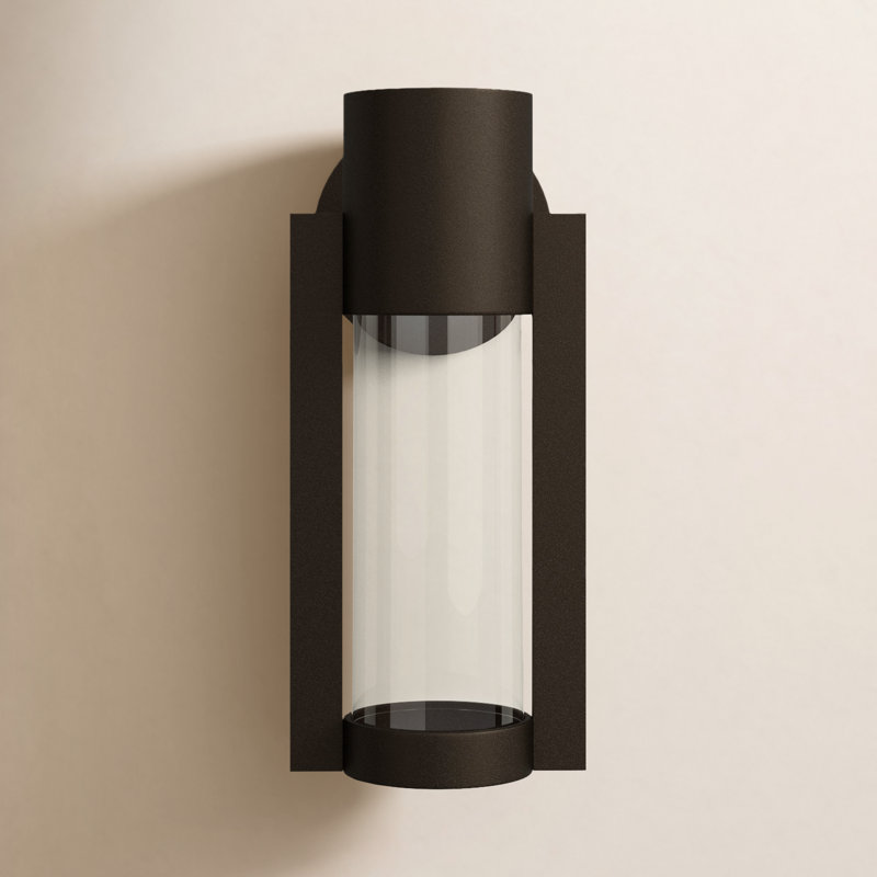 Eddy Aluminum 12'' H LED Outdoor Wall Light, Antique Bronze