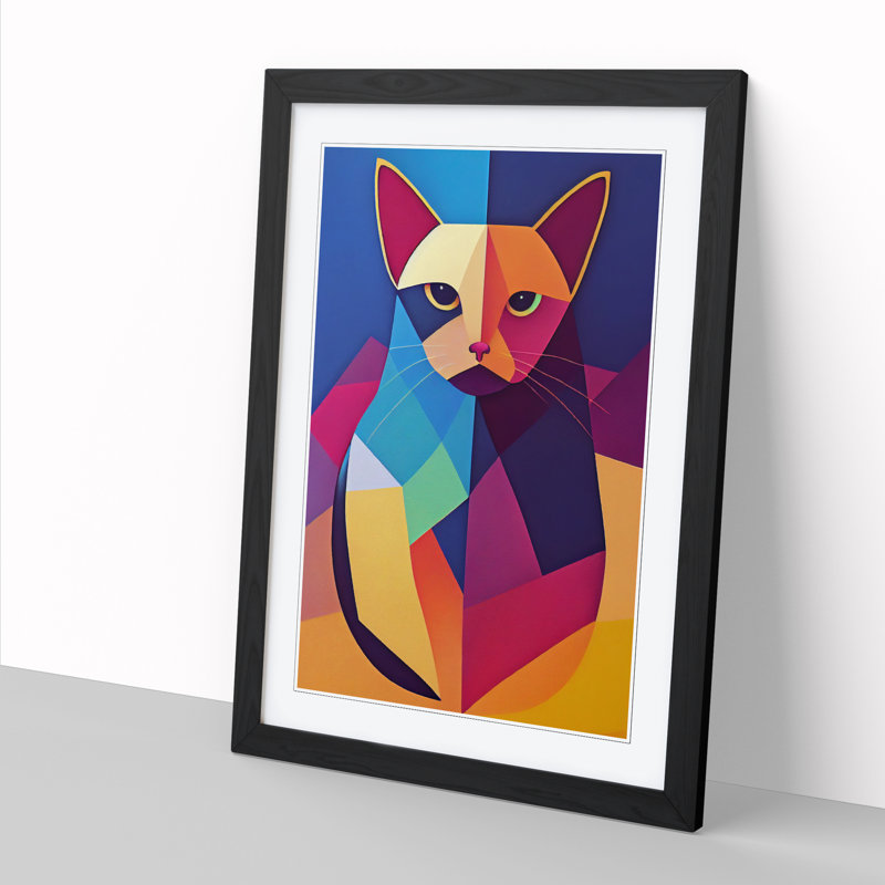 Cat Vol.1 - Framed Print, 46cm H x 34cm W x 2cm D, Walnut Framed