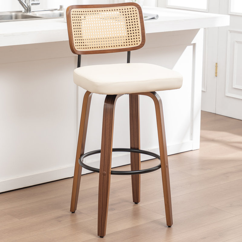 Swivel Bar Stool, Beige, Bar Stool (78cm Seat Height)