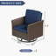 Ensemble de 2 chaises d'extérieur pivotantes en osier et rotin pour patio-959554733