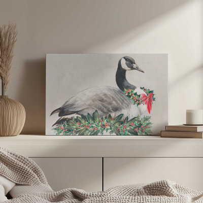 «Christmas Goose» par Julia Purinton, reproduction d'art sur toile