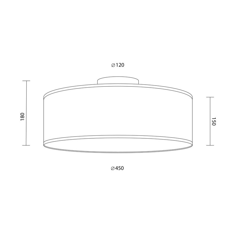 Trece Solid Wood Flush Mount, 20cm H x 45cm W x 45cm D, Zebrano