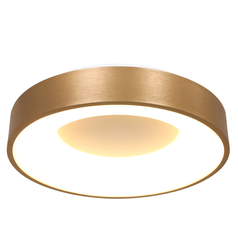 Leday LED Semi Flush Mount, Gold, 9 "H x 38 "W