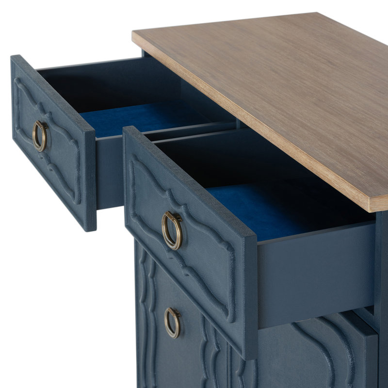 Hibiscus Hall Chest, Indigo, Indigo