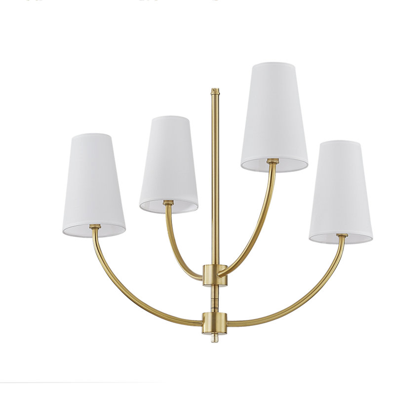 Graysea Chandelier, Aged Brass