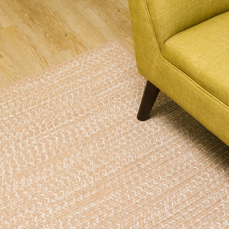 Tapis intérieur en tweed de laine Monterey Beige, Rectangle 10 pi x 13 pi