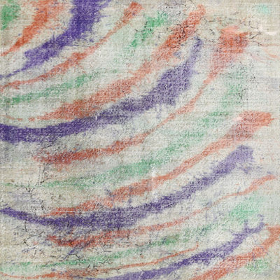 Tapis contemporain vert / rouge