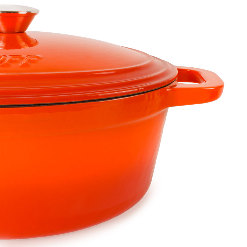 BergHOFF Neo 5-Piece Orange Cast Iron Cookware Set