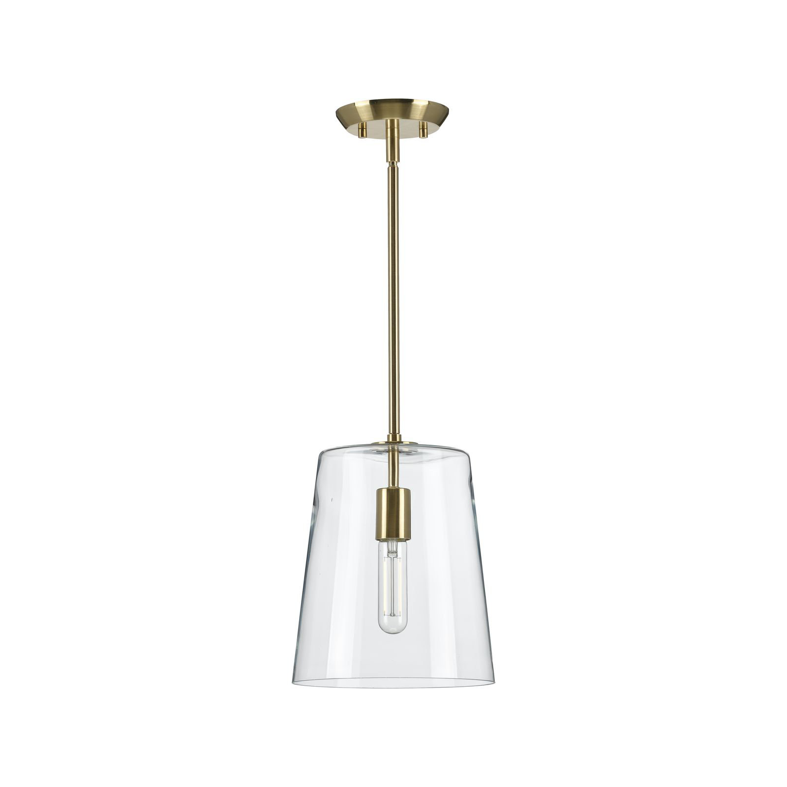 Selena 1 - Light Single Cone Pendant, Gold, 15.88" H x 10.5" W x 10.5" D