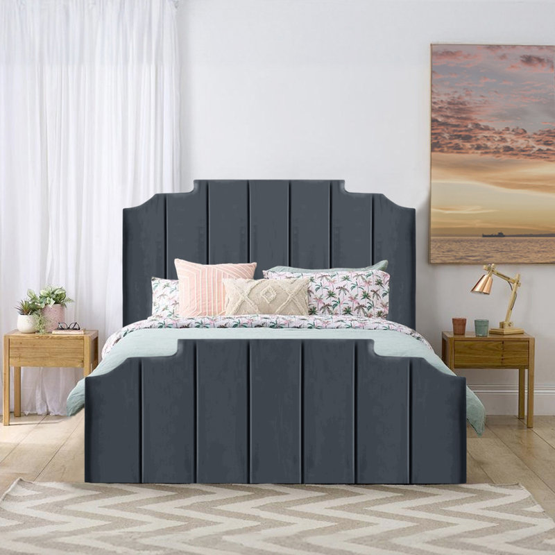 Antara Upholstered Bed, Super King (6'), Steel
