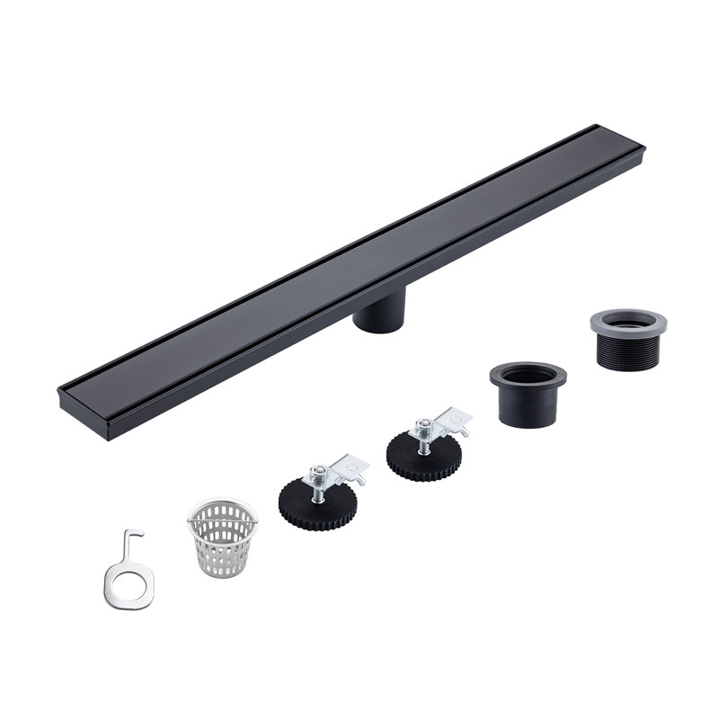 Grille linéaire de 28 po de largeur, Noir mat