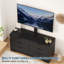 Commode télé moderne ajustable - convient aux téléviseurs de 32 à 75 pouces - 4 grands tiroirs - Console de rangement pour le salon ou la chambre à coucher - Armoire de divertissement élégante - Couleur: noir