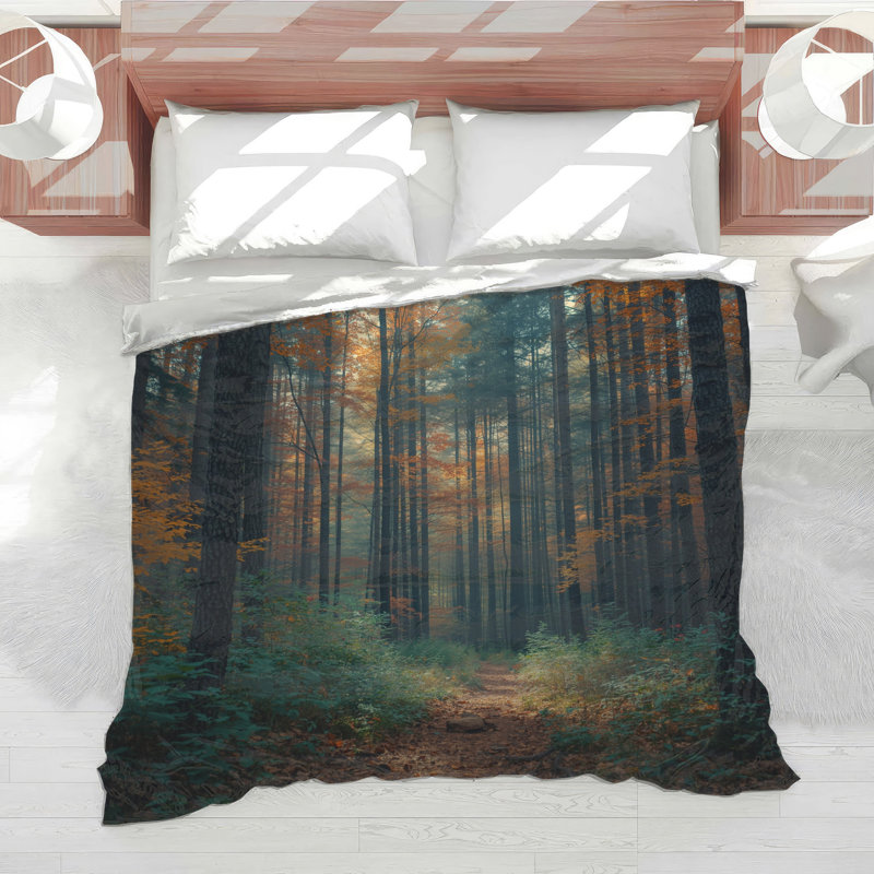 Autumn Forest Pathway Comforter, King