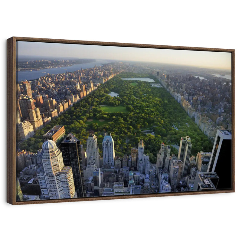Central Park, 46" X 31", Floating Frame Walnut