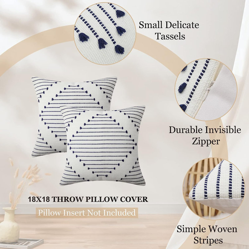 Pillow Cover, 18" x 18", Navy Blue