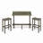 3-Piece Balcony Bar Set With Bottom Shelf Table And 2 Stools