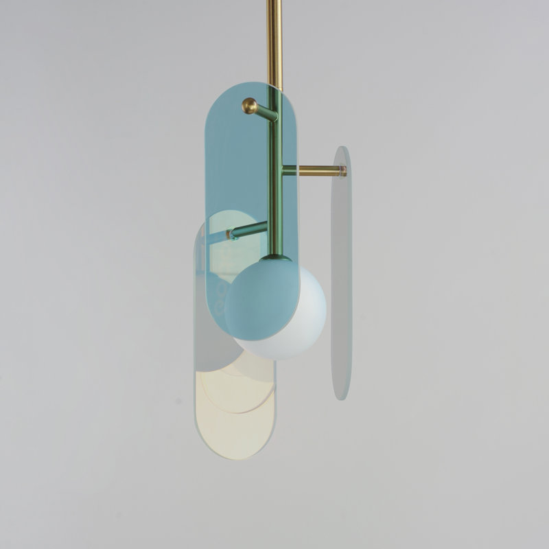 Megalith 1 - Light LED Pendant, Dichroic, Natural Aged Brass