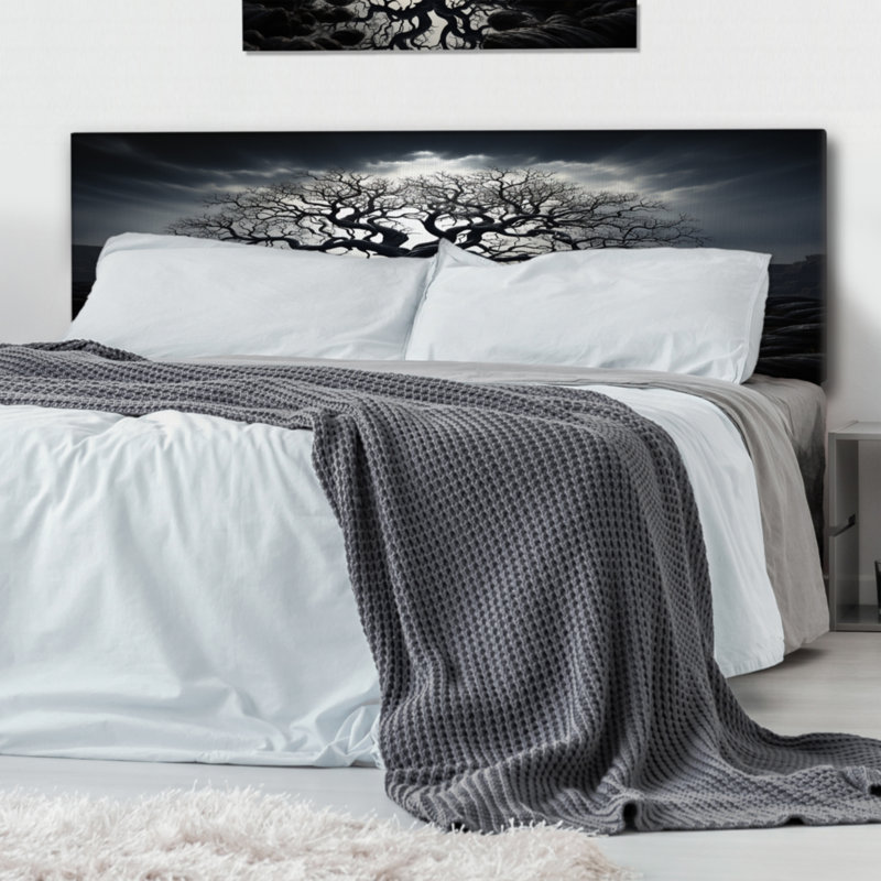Velin - Tête de lit tapissier à motif floral, Grand
