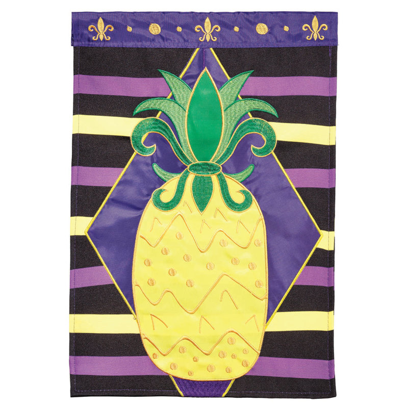Drapeau de jardin en polyester à 1 face 6 pi x 1 pi Bissett