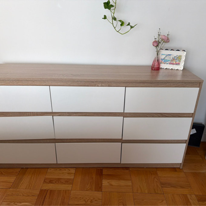 ebern designs 9 drawer dresser reviews 9-Drawer Fluted Dresser, Wooden Construction, 63" Wide Storage Chest with Metal Handles, Modern Bedroom & Living Room Furniture, Natural Ebern Designs